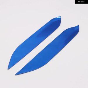 カーアクセサリー プジョー 3008 5008 GT 2017-2021 ステンレス 製 インテリア コンソール ギア シフト 付近サイドデコレーションカバー トリム 2個 - blue