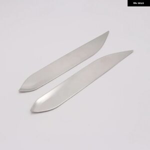 カーアクセサリー プジョー 3008 5008 GT 2017-2021 ステンレス 製 インテリア コンソール ギア シフト 付近サイドデコレーションカバー トリム 2個 - Silver