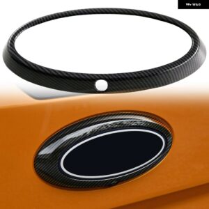 フォード レンジャー 2024 カーアクセサリー ABS オイル燃料 タンクキャップ カバー トリム と車リアドア トランク リッドカバー トリム 1個 - Carbon Fiber Grain2