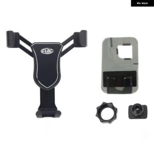 LHD RHD TESLA MODEL S 2012-2023/ MODEL X 2016-2023 プラスチック 合金 製車用 ブラケット 携帯電話 ホルダー エアベント マウント スタンド 1セット - black