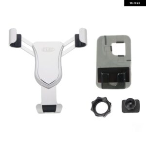 LHD RHD TESLA MODEL S 2012-2023/ MODEL X 2016-2023 プラスチック 合金 製車用 ブラケット 携帯電話 ホルダー エアベント マウント スタンド 1セット - Silver