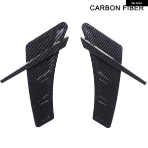 2個入り 汎用 カーフェンダー サイドベント エア アウトレット ブラック 装飾 ステッカー トリム ボディデコレーション カスタム 自動車 外装 アクセサリー - CARBON