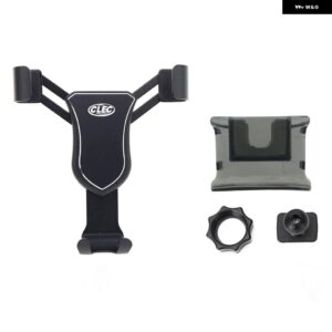 LHD RHD JEEP RENEGADE 2016-2023 カーアクセサリー プラスチック 合金 製 車用 ブラケット 携帯電話 ホルダー エアベント マウント スタンド 1セット - black