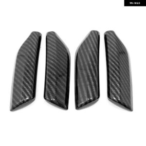 アウディ Q3 F3 スポーツバック 2019 - 21 カーアクセサリー ABS サイド ドアハンドル 装飾 カバー トリム 4個 - Carbon fiber black