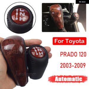 ブラック/ウッドカラー オートマチックトランス ミッション ギア シフト ノブ トヨタ ランドクルーザー プラド FJ150 FJ120 2003-2009 アクセサリー - Wooden-AB