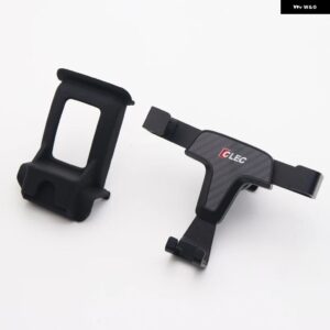 LHD ホンダ シビック 10代目 2016-2020 車用 エアベント マウント ブラケット 電話 ホルダー 携帯電話クレードル スマートフォン スタンド - Carbon Fiber Black