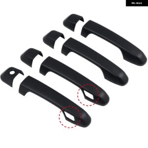 カーアクセサリー トヨタ 4RUNNER 2010-2023 ABS マットブラック 外装 サイド ドアハンドル カバー トリム - with smart holes