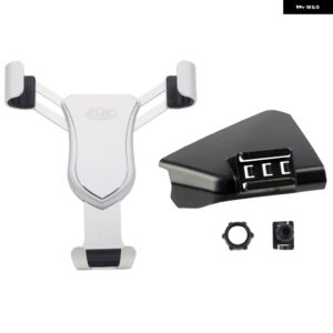 LHD アウディ Q4 E-TRON 2022 2023 カーアクセサリー 重力電話 ホルダー エアベント マウント モバイル スタンド ダッシュボード マウント 重力 - Silver