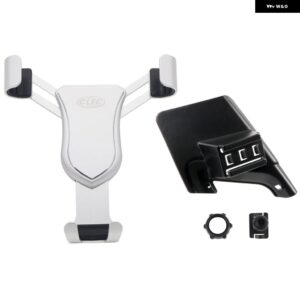 LHD フォード フィエスタ 2008-2016 カーアクセサリー 重力式車載電話 ホルダー エアベント マウント モバイル スタンド ダッシュボード マウント 1セット - Silver