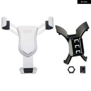 LHD RHD 日産 QASHQAI 2006-2013 カーアクセサリー 重力式車載電話 ホルダー エアベント マウント モバイル スタンド ダッシュボード マウント - Silver