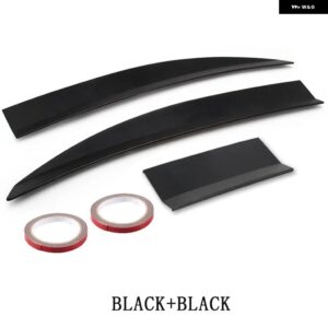 3個入り オートABSセダンルーフスポイラー 汎用 エクステンション エアフォイル トランク リアウィング DIY 長さ カーアクセサリー チューニング - black