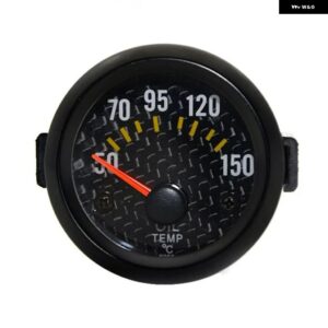2インチ 52MM カーボンフェイス ブラックリム ブーストゲージ バー PSI 水温 油温 オイルプレス 電圧 タコメーター 真空計+ゲージポッド - Oil temp