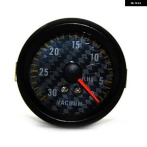 2インチ 52MM カーボンフェイス ブラックリム ブーストゲージ バー PSI 水温 油温 オイルプレス 電圧 タコメーター 真空計+ゲージポッド - Vacuum