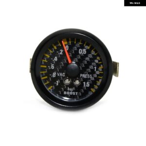 2インチ 52MM カーボンフェイス ブラックリム ブーストゲージ バー PSI 水温 油温 オイルプレス 電圧 タコメーター 真空計+ゲージポッド - BOOST BAR