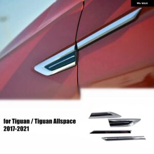 ABS プラスチック サイドウィングフェンダーエンブレムバッジ ステッカー カバー トリム フォルクスワーゲン ティグアン2017 - 21アクセサリー - Silver