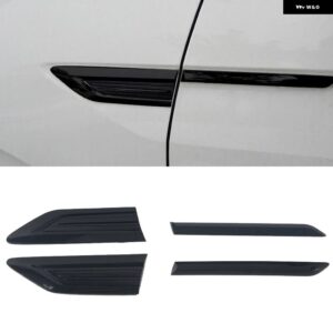 ABS プラスチック サイドウィングフェンダーエンブレムバッジ ステッカー カバー トリム フォルクスワーゲン ティグアン2017 - 21アクセサリー - black