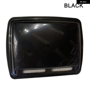 車用カーボンエアインテークインレットフードスクープベントオート ボンネット チューニング ホンダ VW BMW アウディ 4X4オフロードアクセサリー - black