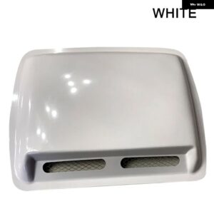 車用カーボンエアインテークインレットフードスクープベントオート ボンネット チューニング ホンダ VW BMW アウディ 4X4オフロードアクセサリー - WHITE