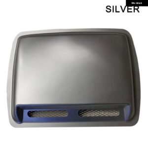 車用カーボンエアインテークインレットフードスクープベントオート ボンネット チューニング ホンダ VW BMW アウディ 4X4オフロードアクセサリー - Silver