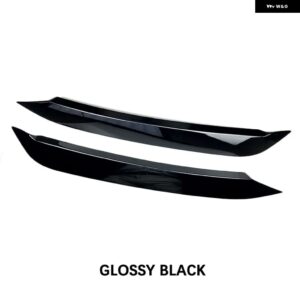 フォルクスワーゲン VW アクセサリー ポロ MK6 2019+ 2020 フロント ヘッドライト アイブロウ アイリッド モールディング トリム ABS カーボンブラック - black