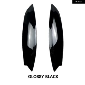 VW アクセサリー ゴルフ 5 GTI R32 ジェッタ MK5 2005 2006 2007 カーボン ABS ヘッドライト アイリッド アイブロウ カバー トリム - Glossy Black