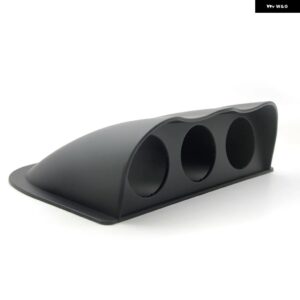 2インチ 52MM ブースト/水温/油温/電圧/タコメーター/ 油圧 ゲージ ブラックカラー デジタル レッド LED + ゲージポッド - Triple in black