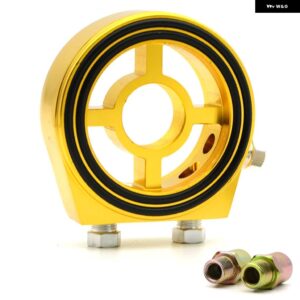 M20X1.5-3/4-16 1/8 NPT アルミレーシング 油圧 計オイル フィルター サンドイッチ アダプター - Gold