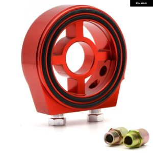 M20X1.5-3/4-16 1/8 NPT アルミレーシング 油圧 計オイル フィルター サンドイッチ アダプター - Red