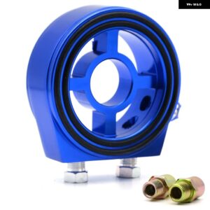 M20X1.5-3/4-16 1/8 NPT アルミレーシング 油圧 計オイル フィルター サンドイッチ アダプター - Blue