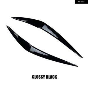 BMW アクセサリー 1シリーズ F20 F21 16I 118I 120I 125I M135I M140I 2015-2019 ヘッドライト アイブロウ アイリッドカバー 装飾 - black