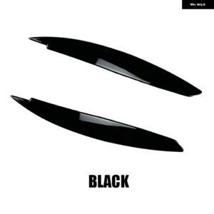 BMW アクセサリー1シリーズE81 E82 E87 E88 2008-2013車 ヘッドライト ランプアイブロウカバー トリム パーツ - black
