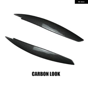 BMW アクセサリー1シリーズE81 E82 E87 E88 2008-2013車 ヘッドライト ランプアイブロウカバー トリム パーツ - Carbon Look
