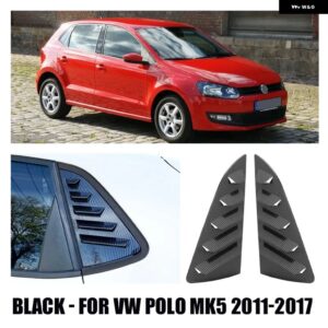 ウィンドウルーバーカバー VW ポロ MK4 9N MK5 6R 6C MK6 AW TSI MPI GTI 2001-2023 リアトライアングルウィンドウシャッター サンシェード エアベント - Carbon Look POLO MK5