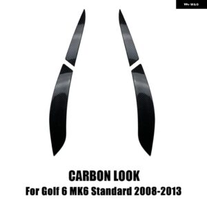 VW フォルクスワーゲン アクセサリー ゴルフ 6 MK6 スタンダード 2008-2013 テールライト テールランプ ライト アイリッド アイブロウ カバー トリム - CARBON