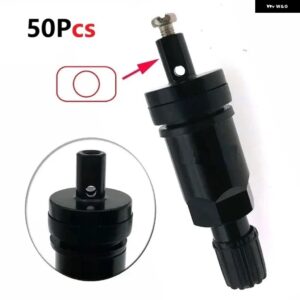 アルミ 合金 GM-930A GMC キャデラック シボレー ビュイック TPMS ステム バルブ タイヤエア圧センサー バルブ TPMS ステムリペアキット - 50PCS Black