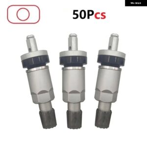 アルミ 合金 GM-930A GMC キャデラック シボレー ビュイック TPMS ステム バルブ タイヤエア圧センサー バルブ TPMS ステムリペアキット - 50PCS Silver