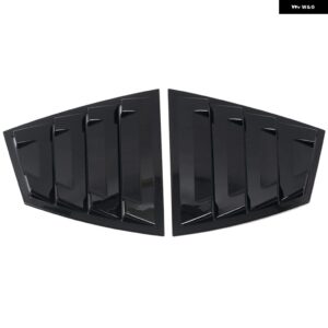 カーアクセサリー スバル WRX STI 2015 - 20 ABS リアウィンドウルーバーシャ??ッター ブラインド カバ??ー トリム 2個 - Glossy Black