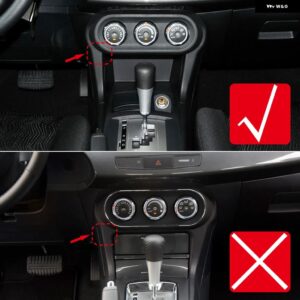 LHD RHD 三菱 ランサー 2008-2017 カーアクセサリー ABS プラスチック エアコン スイッチ ボタン カバー トリム 1個 - low equipment