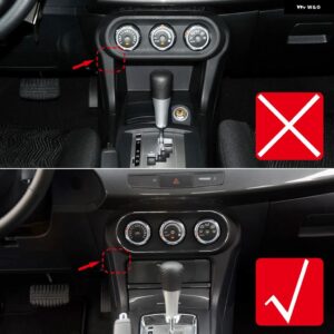 LHD RHD 三菱 ランサー 2008-2017 カーアクセサリー ABS プラスチック エアコン スイッチ ボタン カバー トリム 1個 - high equipment