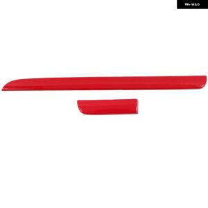 LHD スバル WRX / WRX STI 2015-2019 カーアクセサリー ABS カーボン コンソール ダッシュボード ストライプカバー トリム 2個 LHD - red