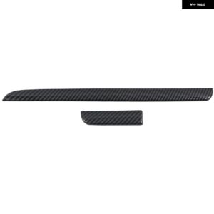 LHD スバル WRX / WRX STI 2015-2019 カーアクセサリー ABS カーボン コンソール ダッシュボード ストライプカバー トリム 2個 LHD - Carbon fiber black