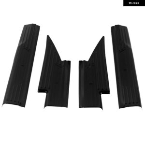三菱 アウトランダー 2022 2023 カーアクセサリー ステンレス インテリア ドア スカッフプレート ドアシルカバー トリム 4個 - black