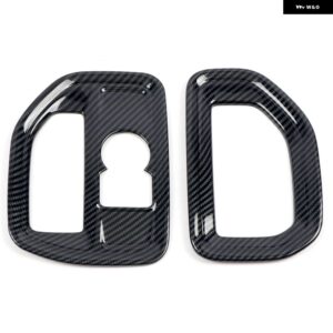 シボレー シルバラード 1500 2019-2021 カーアクセサリー ABS プラスチック カーボン 左右ACベント アウトレット カバー トリム 2個 - Low equipment