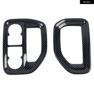 シボレー シルバラード 1500 2019-2021 カーアクセサリー ABS プラスチック カーボン 左右ACベント アウトレット カバー トリム 2個 - High equipment