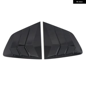 カーアクセサリー 日産 ローグ エクストレイル T32 2014-2020 リアウィンドウルーバーシャ??ッター ブラインド カバ??ー トリム 2個 - Glossy Black