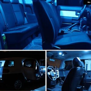 トヨタ FJクルーザー 高輝度読書灯 車前列/中列読書灯 インテリア LED トランク 読書灯 4個セット - Blue