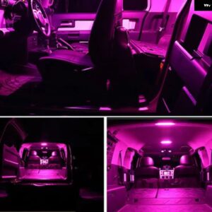 トヨタ FJクルーザー 高輝度読書灯 車前列/中列読書灯 インテリア LED トランク 読書灯 4個セット - Purple