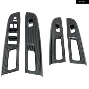 RHD LHD スバル WRX / WRX STI 2015-2020 カーボンプリント インテリア ドアウィンドウスイッチリフトカバー トリム 4個 - RHD