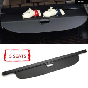 ダッジ ジャーニー JC / フィアット フリーモント 2009-2020 ブラック リトラクタブル リアブート トランク ラゲッジ セキュリティシールド カーゴカバー - 5 Seats