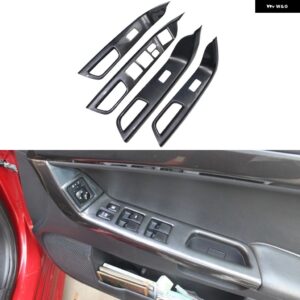 RHD LHD 三菱 ランサー 2008-2016 カーアクセサリー ABS プラスチック 車ドアウィンドウリフトスイッチカバー ハイコンフィグレーション - Right Steering Wheel